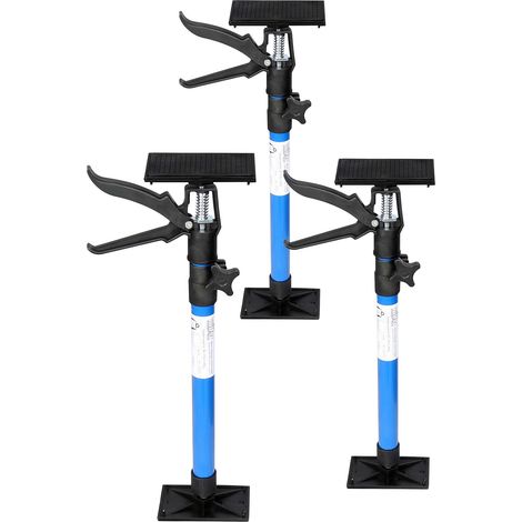 Wiltec Zargenspanner 3er Set, stufenlos 51-113,05 cm mit max. 30 kg Tragkraft, Türzargenspanner mit neigbaren Druckplatten, Montagestütze für Türrahmen, Türzargen (1/5)