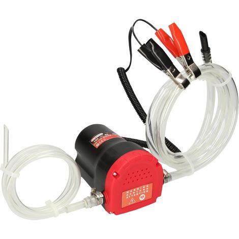 Kstools – Pompe à vide électrique 12V – Débit max 72L/h – Tuyau 2x120cm – Aspiration diesel et huile moteur – Connexion 12V par pinces crocodiles (1/7)