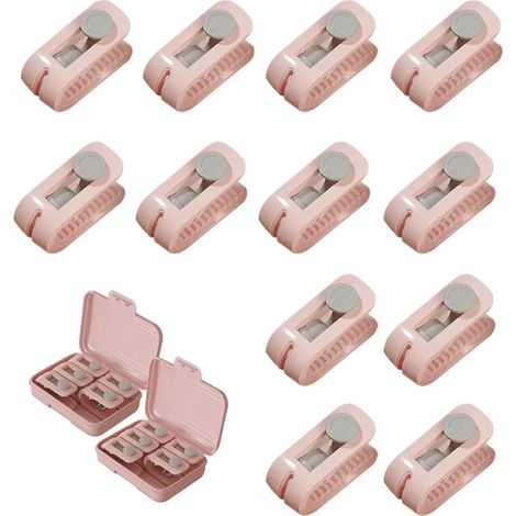 12 Stück Steppdeckenclips Ohne Nadeln, Bettdeckenhalter, Anti-Rutsch, Für Bettdecken, Vorhänge, Kleidung, Rosa (1/4)