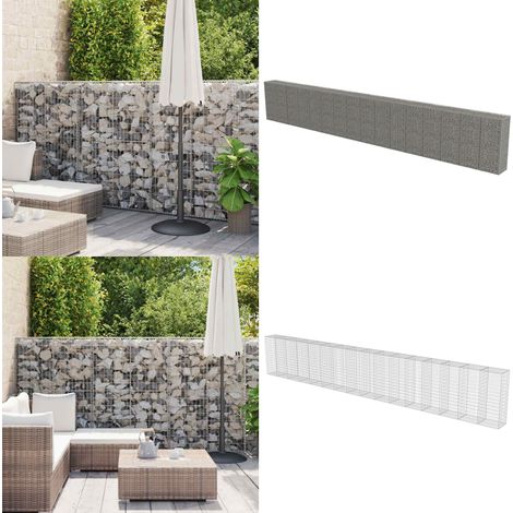 Mur à gabion avec couvercles Acier galvanisé 900 x 50 x 150 cm - Mur En Gabion - Cloture Gabion - Panneau De Clôture - Clôture Rigide - Clôture Design - Home & Living