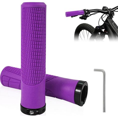 Ergonomische Fahrradgriffe Violett 22mm Universal für MTB, E-Bike, Citybike (1/5)