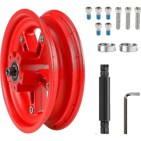 Accessoires pour trottinette électrique Pro/8,5 pouces : moyeu de roue divisé, jantes arrière en alliage d'aluminium, pneu plein. (1/5)