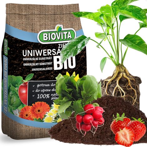 Sustrato universal para flores, plantas orgánicas, natural, 10 litros. (1/5)