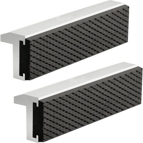 Protection De Mâchoires A Etau,Étau avec mâchoires de protection,Accessoire de mâchoire extra souple mâchoires de rechange en aluminium avec aimants 125 mm 2 pièces