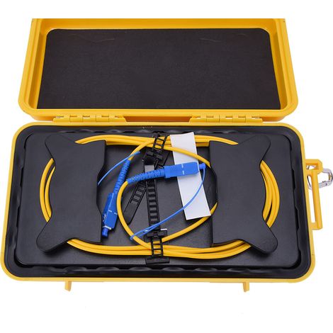 Boîtier de transmission OTDR à fibre optique SC/UPC-SC/UPC, annulateur de zone morte OTDR monomode 500 mètres (1/5)
