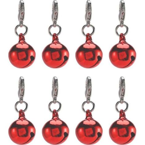 Lot de 8 Clochettes pour Collier Chien Chat et Sac à Dos en Toile (1/4)