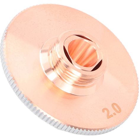 Buse de découpe laser 2 couches, fibre cuivre soudure CNC machine industrielle pièces accessoires, diamètre trou 2,0mm (1/5)
