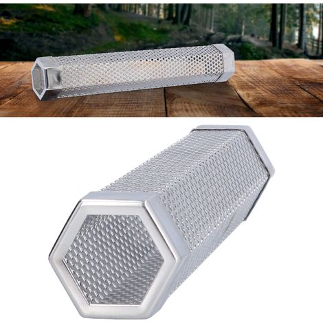 Sechseckige Räucherbox/Grillwerkzeug aus Obstholz, 30,6 cm lang x 5 cm hoch. (1/5)