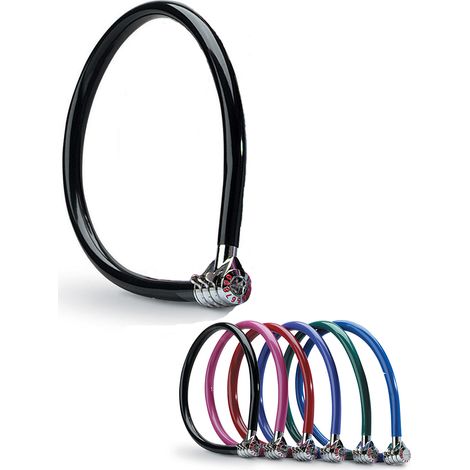 MASTER LOCK Fahrradschloss Kabelschloss [Zahlenschloss] [55 cm Stahlkabel] [Wetterfest] [Zufällige Farbe] 8631 - Ideal für Fahrräder, Elektrisches Fahrradectric, Skateboards, Kinderwagen, Mähmaschine  (1/5)