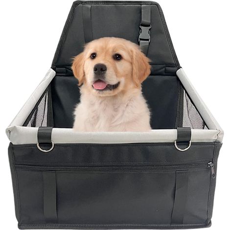 Sièges de Voiture pour Chiens de Petite Taille – Sièges de Voiture en Oxford imperméable pour Petits Chiens, lit de sécurité Amovible et Lavable avec Ceinture de sécurité, Boucle réglable (1/5)