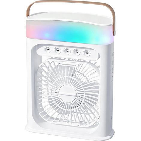 Ventilateur de table, refroidissement et humidification, ventilateur domestique et personnel pour propriétaires, locataires, bureau, chambre, bureau, garage, atelier, appartement, chambre d'enfant (1/5)