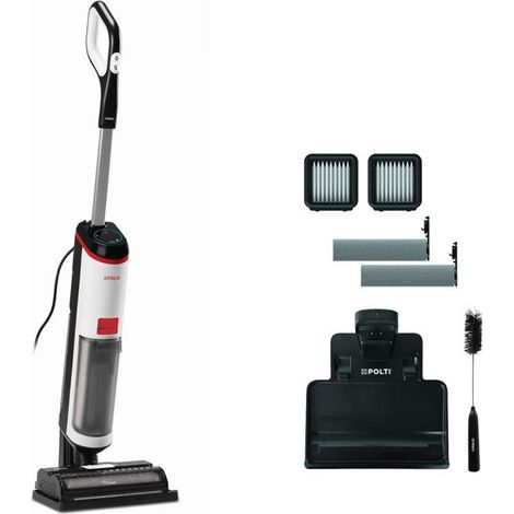 Polti WD10 2-in-1-Stabstaubsauger AC Trocken&Nass HEPA Beutellos 750 W Schwarz, Weiß