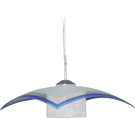 Suspension verre blanc-bleu Kaja Vetro Ø40 E27 60W (1/2)