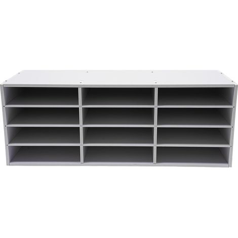 Armoire à documents à 12 compartiments à 4 étages - Organiseur de plan de travail - Boîte aux lettres pour étudiant - Pour salle de classe, bureau, maison, école