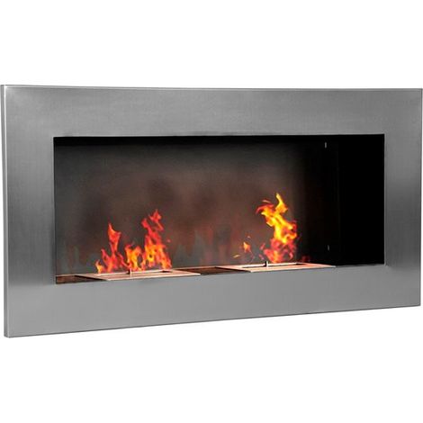 Cheminée Bioéthanol murale ALIX Inox brossé (1/5)