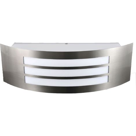 Applique da muro in acciaio curvo per esterno con attacco E27 lampada da parete per terrazzo balcone facciate IP44 (1/5)