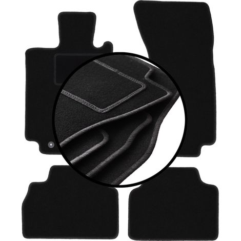 Juego de alfombrillas de terciopelo para: Mercedes S W220 4Matic cortas (1998-2005)