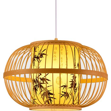 Suspension traditionnelle en bambou tissé à la main, 111 V240 V, idéale pour les maisons et les salons de thé.
