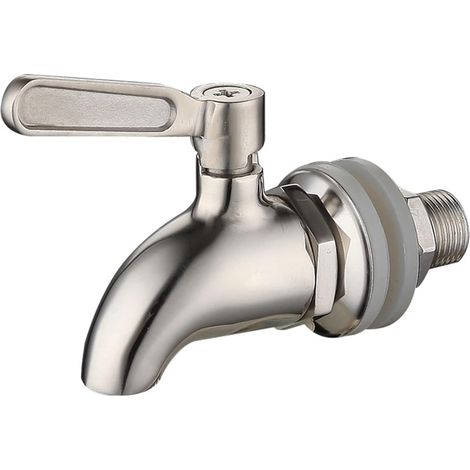 Robinet de baril en distributeur boissons pour fûts vin ou bière 16 mm Acier Inoxydable Acier (1/5)