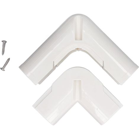 Accessoires De Couvercle De Tube pour Climatiseur, Kit De Couvercle De Ligne en PVC Intérieur Et Extérieur, Coude Vertical Série 80 417 (1/5)