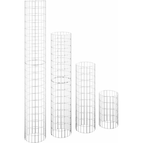 Maison Exclusive - Fioriere Rialzate Gabbioni Circolari 4 pz Ø30x50/100/150/200 cm (1/5)