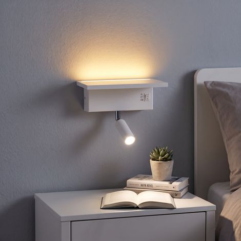 Applique Led Oslo 5+3 W con USB, Flexo e Caricatore Wireless (1/4)