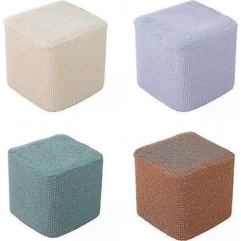 4 housses carrées pour pouf, repose-pieds en polyester, pour chien, chat ou autre animal de compagnie. (1/2)
