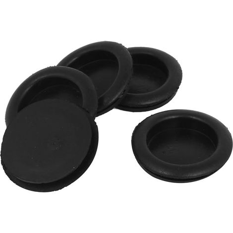 Passe Câble Caoutchouc Passe Fil Caoutchouc Oeillet Noir Fermé Blindage Trou Fil 40mm (ID 29.5mm) 5pcs (1/4)