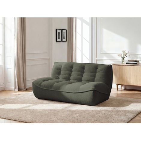 BOBOCHIC - Chauffeuse 2 places pour canapé modulable SERENA tissu chiné Vert (1/5)