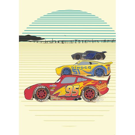 Papier peint panoramique enfant Cars Lignes Fluides (1/5)