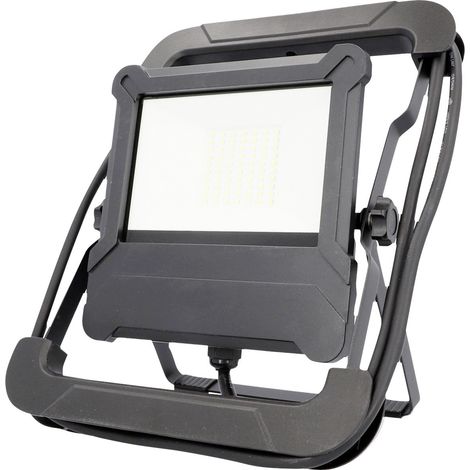 Unitec LED Arbeitsstrahler mit 2 Steckdosen 50 Watt, 4000 lm, 1,7m, tragbar Arbeitsleuchten (1/3)