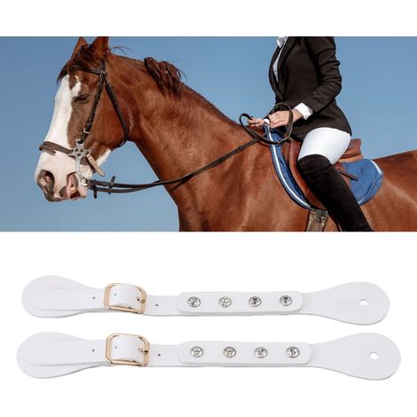 1 par de botones para espuelas, remaches para espuelas de montar, botones para espuelas de montar estilo western vintage decorados, hechos de cobre peltre en imitación de cuero, botones blancos para e (1/5)