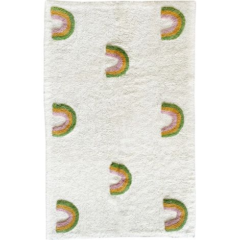 Tapis enfant arcs en Ciel 90 x 150 cm coton shaggy - CALEB (1/5)