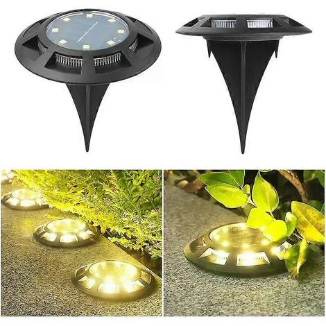 Solarbetriebene Bodenleuchten für den Außenbereich, IP65 wasserdicht, 16 LEDs, solarbetrieben, für Gartenwege, Hof, Rasen, Landschaftsgestaltung (1/4)