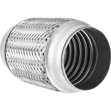 Tuyau flexible inox tressé pour échappement, soufflet de liaison, diamètre 76mm, longueur 150mm (1/5)