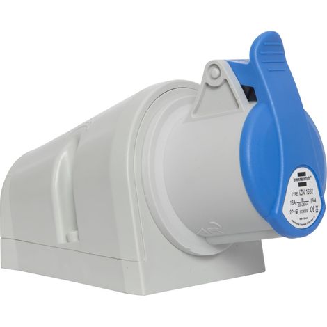 Brennenstuhl Presa Elettrica Industriale a Muro CEE a 3 Poli, Presa Industriale 230V/16A con Coperchio per Uso Esterno, Ideale per Utilizzo all’Aperto, Cantieri, Industria, IP44, 16A (1/5)