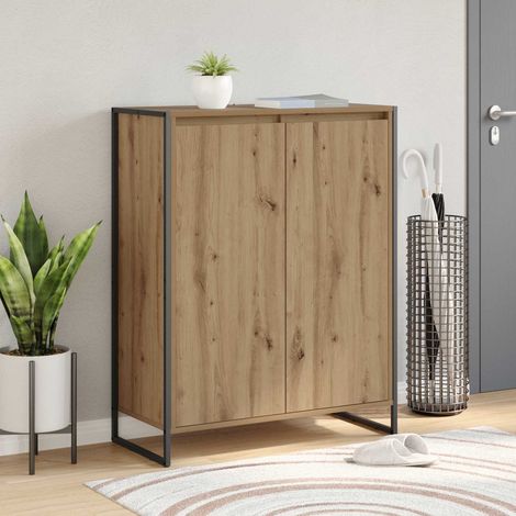 vidaXL  Shoe Cabinet  Artisian Oak 79 x 36 x 100 cm Engineered Wood