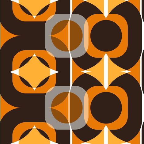 Outdoor dekostoffe oxford - Motiv geometrisches orangefarbenes Muster I DR104 (1/5)