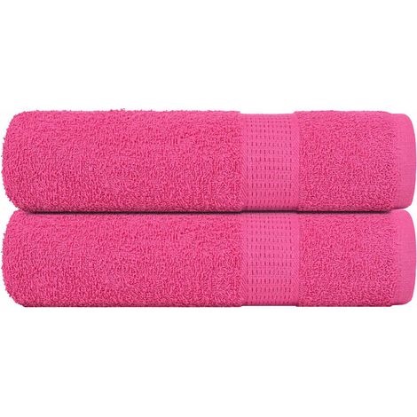 Serviettes de douche FROGN, lot de 2, roses, 70 x 140 cm, 360 g/m²