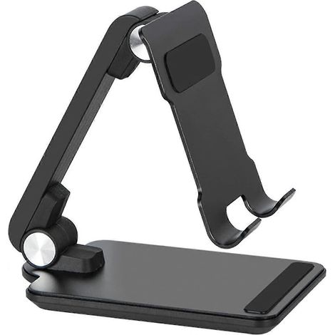 Support de téléphone de bureau, angle réglable et design pliable, support en aluminium compatible avec les téléphones de 4 à 8 pouces (1/4)