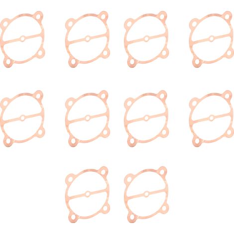 Lot de 10 joints pour compresseur d'air, plaque de soupape métallique en cuivre à 5 trous, accessoires pour pompe (1/5)