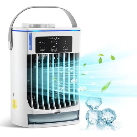 Gistuch – Climatiseur portable silencieux 500 ml – Rafraîchisseur d'air USB avec brume fraîche – 3 vitesses – Écologique et compact-AquaForge