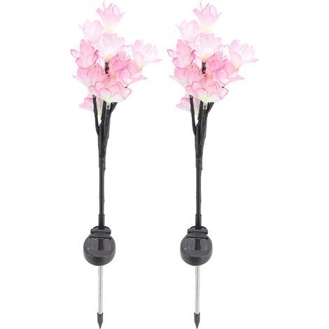 Lampes solaires étanches en forme de fleurs, lampes LED d'extérieur décoratives pour jardin et cour, lumière chaude (1/5)