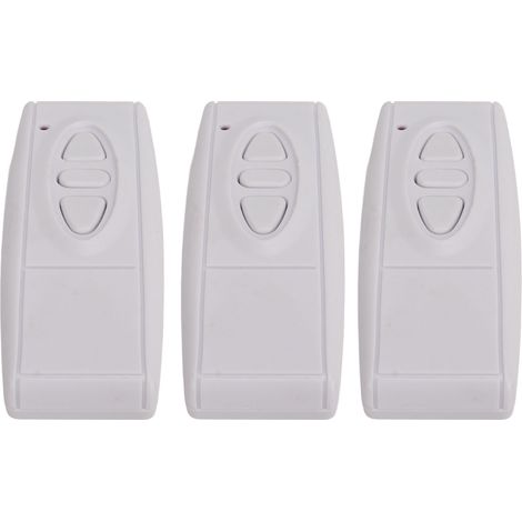 Trois interrupteurs à bouton-poussoir sans fil 433 MHz pour portes de garage, adaptés aux télécommandes de portes de garage à enroulement. (1/5)