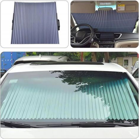 1 Pare-soleil rétractable,Protection UV,46 cm,Ventouses,Universel (1/3)