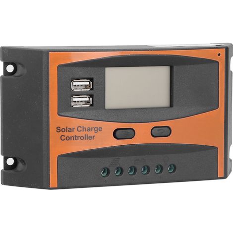 Contrôleur de charge solaire 12 V/24 V étanche IP32, contrôleur de puissance solaire PWM haute efficacité 30 A (1/5)