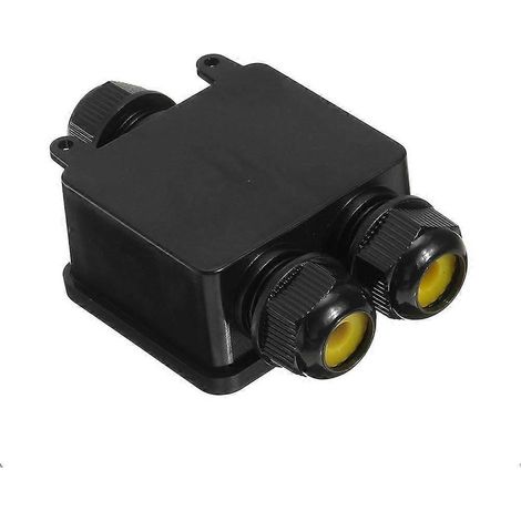 Wasserdichter IP68-Kabelverbinder, 3-Wege-Außenanschlussdose, Kunststoff-Kabelverbinder
