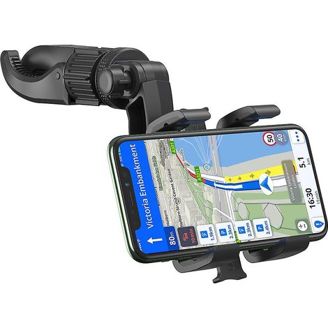 support De Tlphone Voiture Rotation 360 Degrs, Tableau De Bord Socles Tlphone Portable Automobile Car Phone Mount Pour Gps Et Les Smartphones De (1/5)