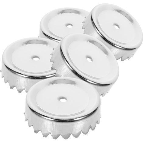 Magnetic Soap Dish Caps, 5-Piece Set, Silver Stainless Steel, Compact and Easy to Move for Bathroom and Kitchen (1/5)