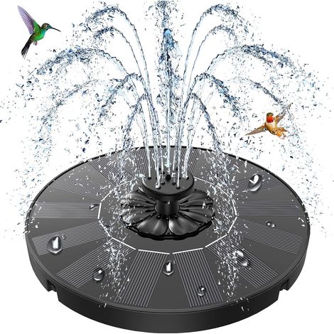 Fontaine Solaire Extérieur, Flottante Pompe Bassin Solaire avec 8 Buses (1/5)
